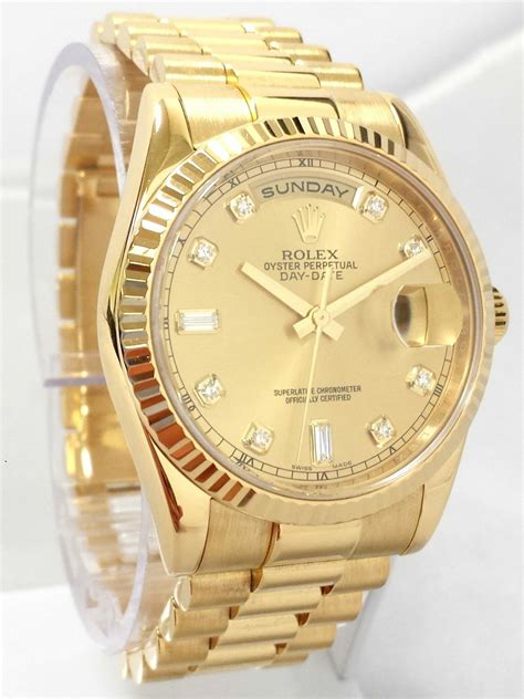 gold rolex daydate for sale|rolex day date retail price.